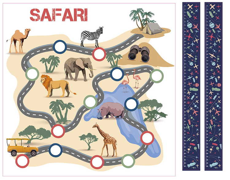 Safari klistermärke till Ikea Lack sidobord 