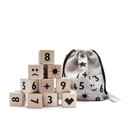 Wooden blocks with numbers - black, Ooh noo