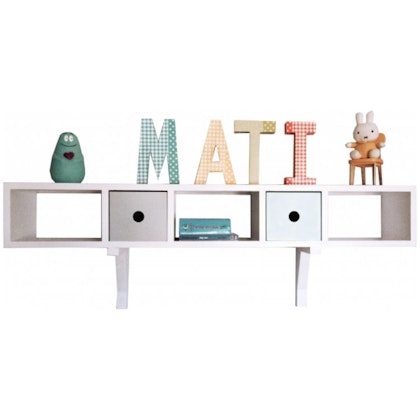 Wall shelf 110 cm with two drawers, Cameleon