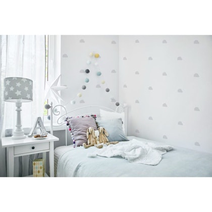 Wall stickers grey clouds, set of 10 pieces