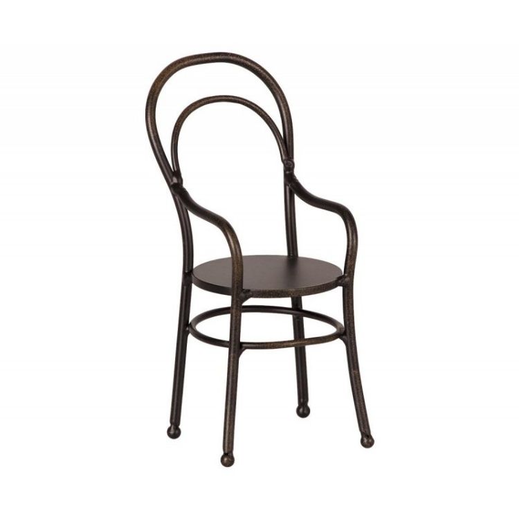 Maileg, chair with armrest black 