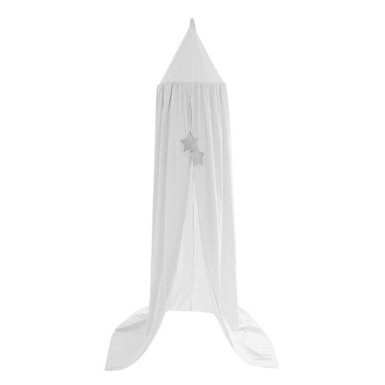 Babylove, White bed canopy with light loop 
