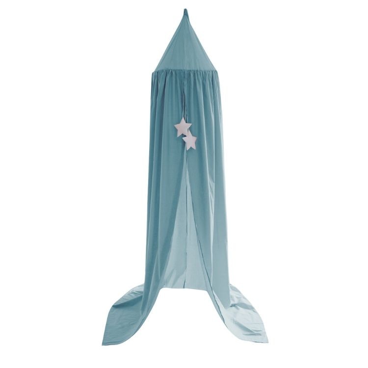 Babylove, Dusty blue, blue bed canopy with LED lights 