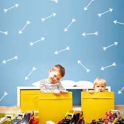 Wall stickers silver arrows, set of 24 pieces