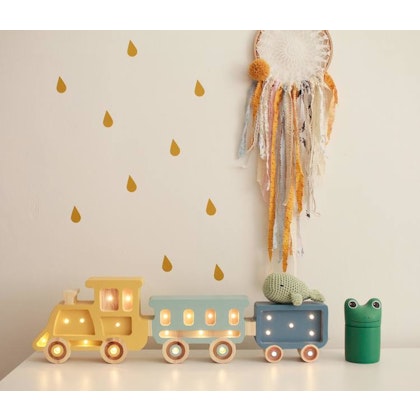 Little Lights, Children's room night light, Train yellow/blue