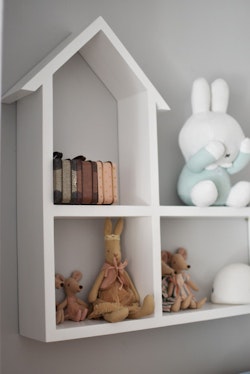 Large wall shelf for children's room, house shelf