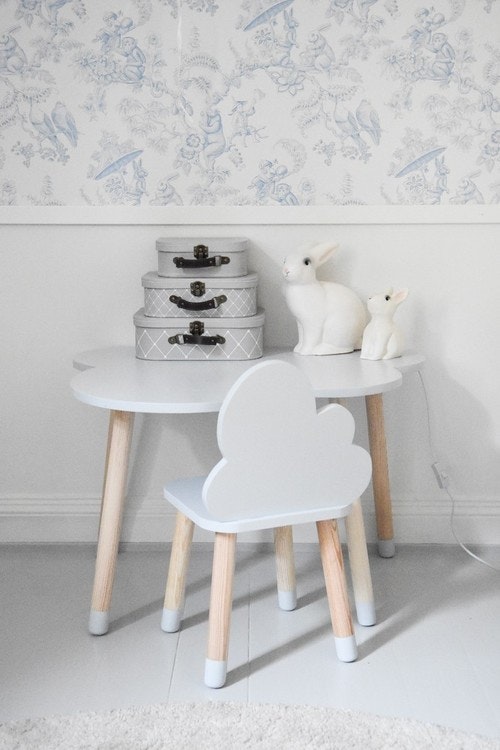 Furniture set cloud chair + cloud table, Children's room furniture 