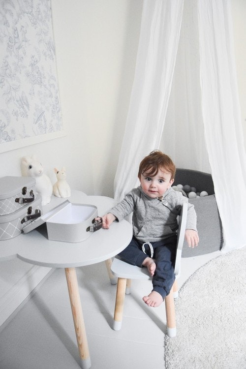 Furniture set cloud chair + cloud table, Children's room furniture 