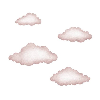 Old pink clouds wall stickers, Stickstay