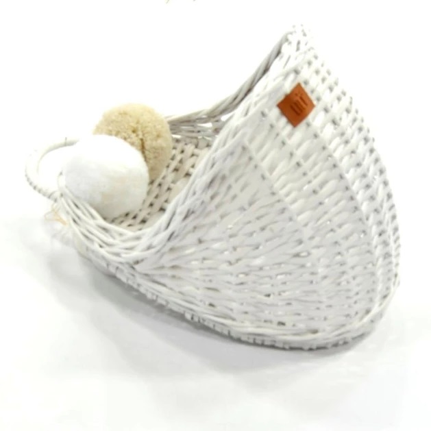 Lilu, white wall basket rattan MAALUM 