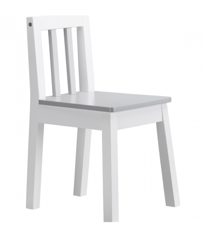 Kids Concept, vit/grå stol line - Babylove.se