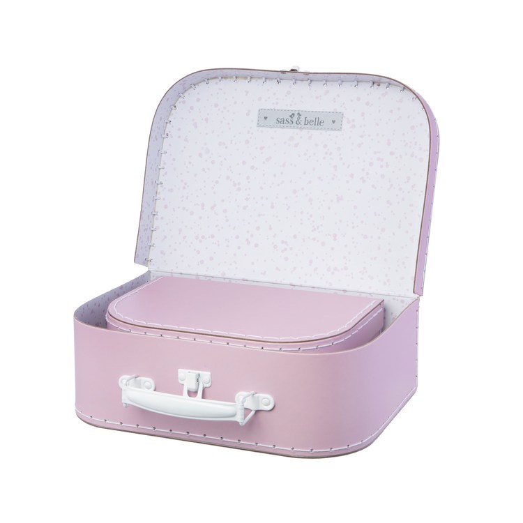 Sass & Belle, Storage boxes suitcase pink, set of 2 