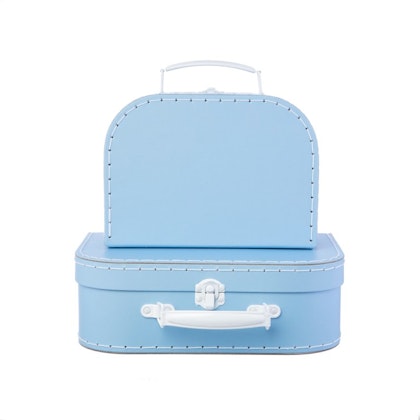 Sass & Belle, storage boxes suitcase blue, set of 2