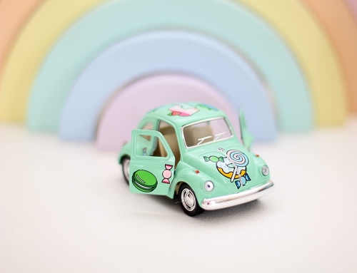 Toy car large Volkswagen Classic Beetle candy mint 