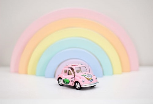 Toy car large Volkswagen Classic Beetle candy pink 