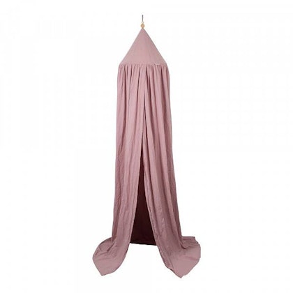 Filibabba, dusty rose bed canopy with LED lights