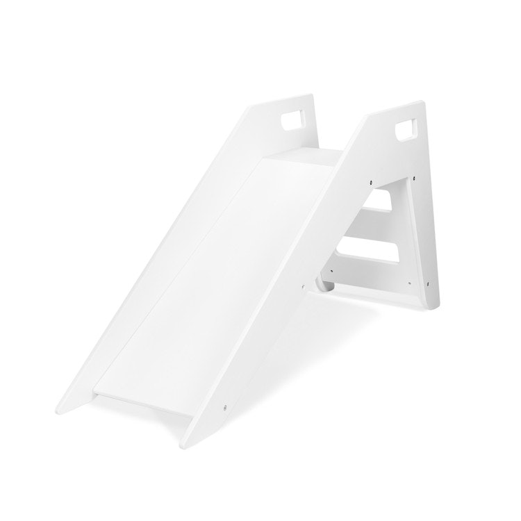 White wooden slide for children's room 