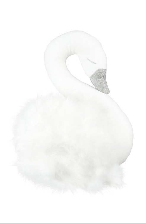 Wall decoration white swan with white down, Cotton & Sweets 