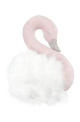Wall decoration powder pink swan with white down, Cotton & Sweets