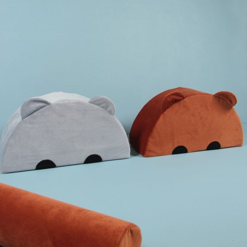 Fayne, seat pouf  for children's room grey bear 