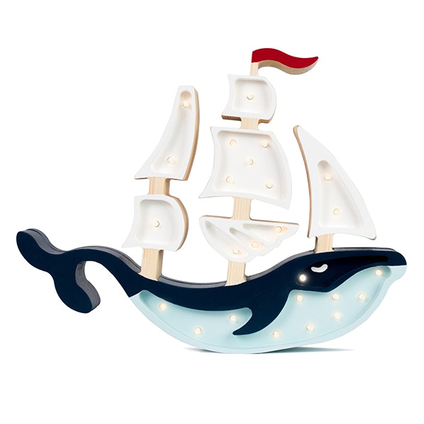 Little Lights, Night lamp for children's room, Ship white/navy 