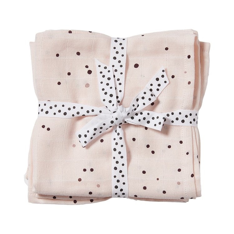 Blanket Dreamy dots powder pink 2-pack ,Done by Deer 