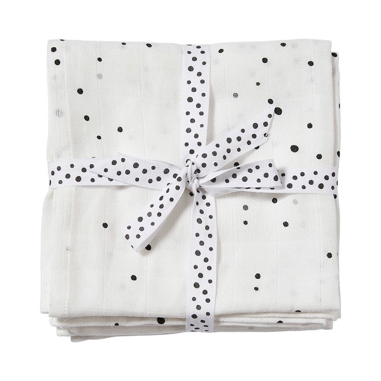 Blanket Dreamy dots white 2-pack ,Done by Deer 