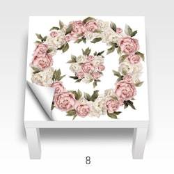 Peonies sticker for Ikea Lack side table
