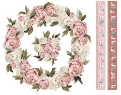 Peonies sticker for Ikea Lack side table