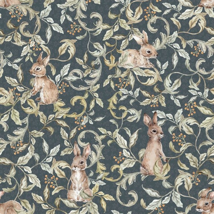 Dekornik, Wallpaper rabbits groove dark 