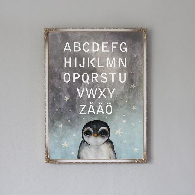 Dessin Design, poster ABC penguin A4 