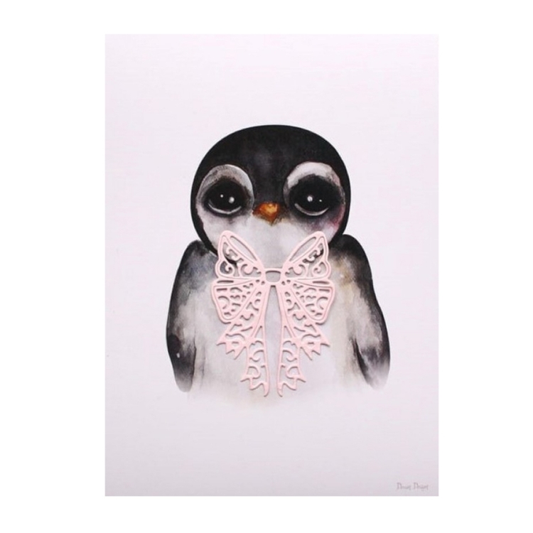 Dessin Design, poster Penguin Pink A4 