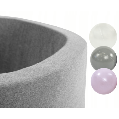 Misioo, ljusgrå bollhav smart, 150 bollar  (grey/light pink pearl/white)