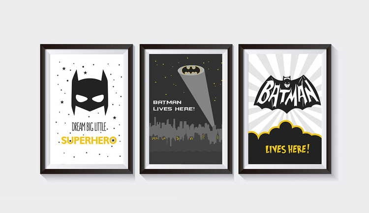 Posters for children's room , 3-pack A3 , batman 