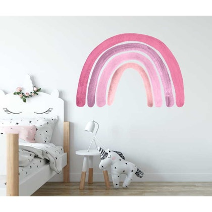 Babylove, pink rainbow, rainbow wall sticker