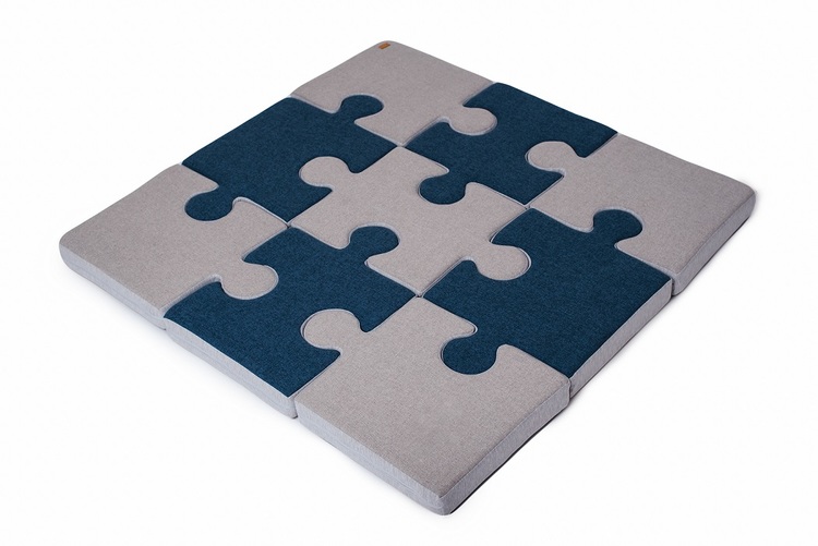 Babylove, Floor puzzle play mat, grey/blue 