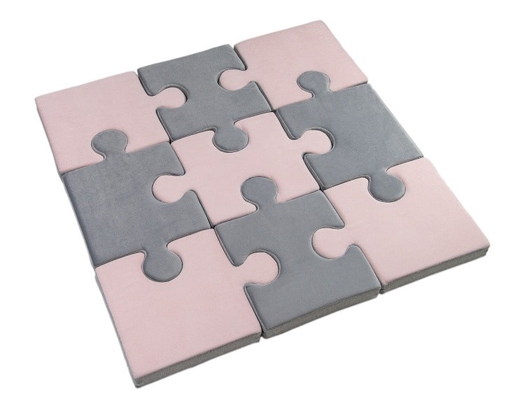 Babylove, Floor puzzle play mat, grey/pink 