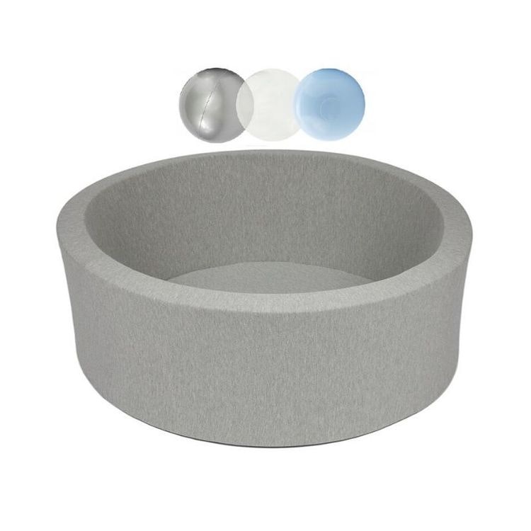 Misioo, light grey ball pit smart, 150 balls (silver/light blue/pearl) 