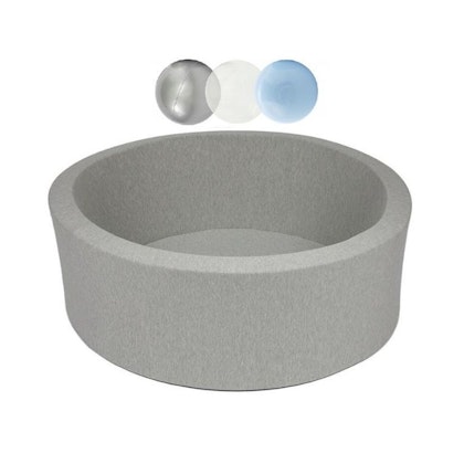 Misioo, ljusgrå bollhav smart, 150 bollar  (silver/light blue/pearl)