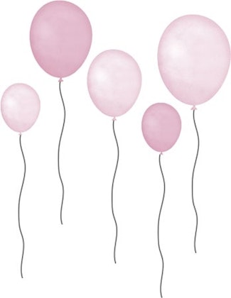 That`s Mine väggklistermärken ballonger 5-pack, rosa