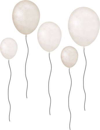 That`s Mine wall stickers balloons 5-pack, sand white 