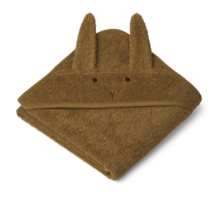 Liewood hooded towel, Augusta Rabbit olive green 