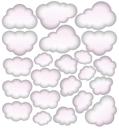 Babylove, pink cloud wallstickers 22 pcs.