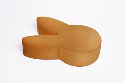 Mustard Yellow Rabbit seat pouf  for children's room, Babam
