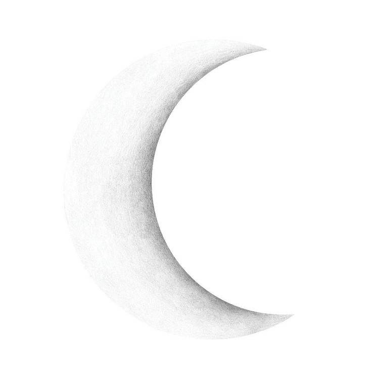 Stickstay Månskära vit Väggklistermärke vit månskära