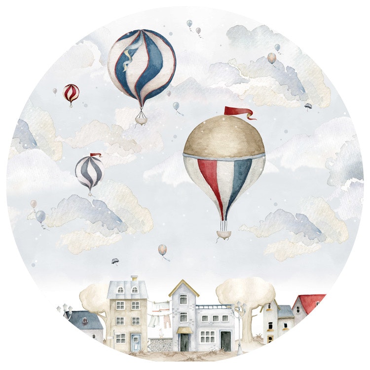 Dekornik, Balloons in a circle, väggklistermärken till barnrum Väggklistermärke luftballonger i en cirkel