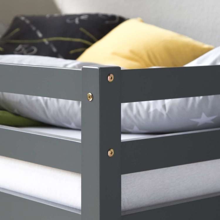 Grey loft bed with slide Grey loft bed with slide