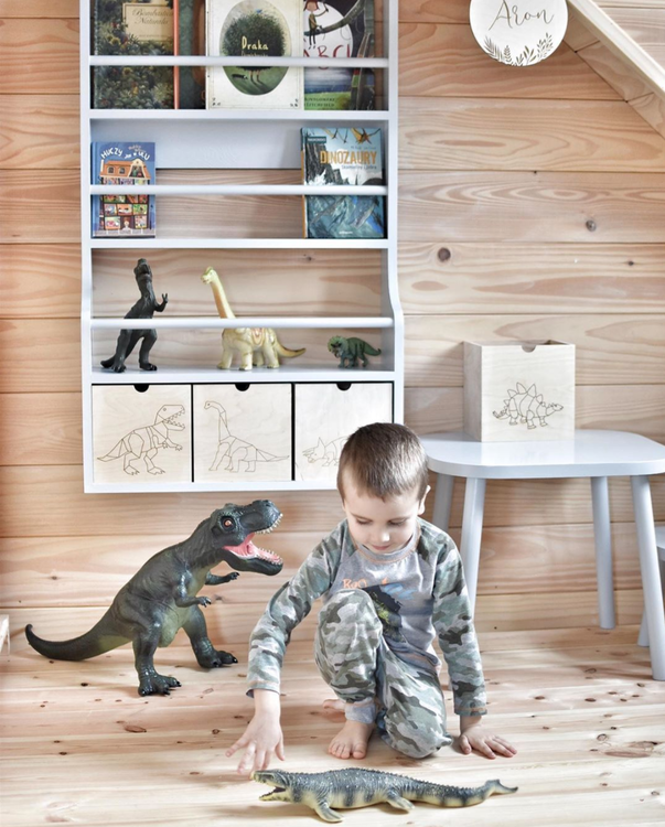 Wall shelf Dino with three drawers, Cameleon 