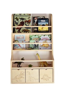 Vägghylla Dino med tre lådor, Cameleon