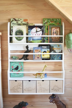 Wall shelf Dino with four drawers, Cameleon